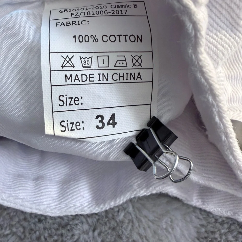 Manfinity White Distressed Ripped Jeans Size 34 - Picture 7 of 7